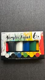 Acrylic paint verf 6 kleuren, Ophalen of Verzenden, Zo goed als nieuw