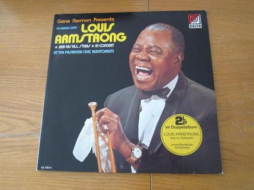Louis Armstrong And His All Stars -An Evening With Dubbel LP, Cd's en Dvd's, Vinyl | Jazz en Blues, Gebruikt, Jazz, 1940 tot 1960