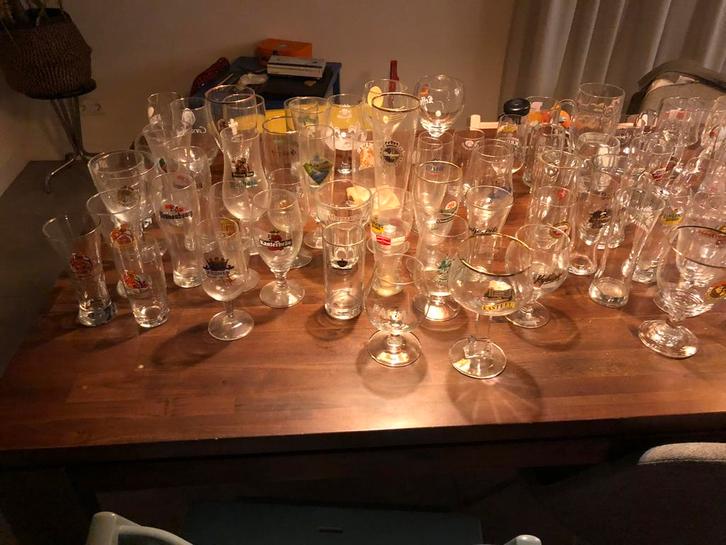 Grote verzameling bierglazen – moet NU weg!, Verzamelen, Biermerken, Zo goed als nieuw, Glas of Glazen, Amstel, Ophalen