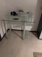 Glazen Bureau met Metalen Frame, Ophalen, Gebruikt, Bureau