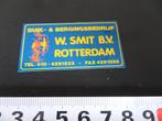sticker Rotterdam W.SMIT BV Duik- & Bergingsbedrijf, Verzamelen, Ophalen, Zo goed als nieuw, Bedrijf of Vereniging