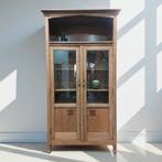 Art Deco Vitrinekast Eikenhout Jaren 30, Ophalen, Art deco, 50 tot 100 cm, Onbekend