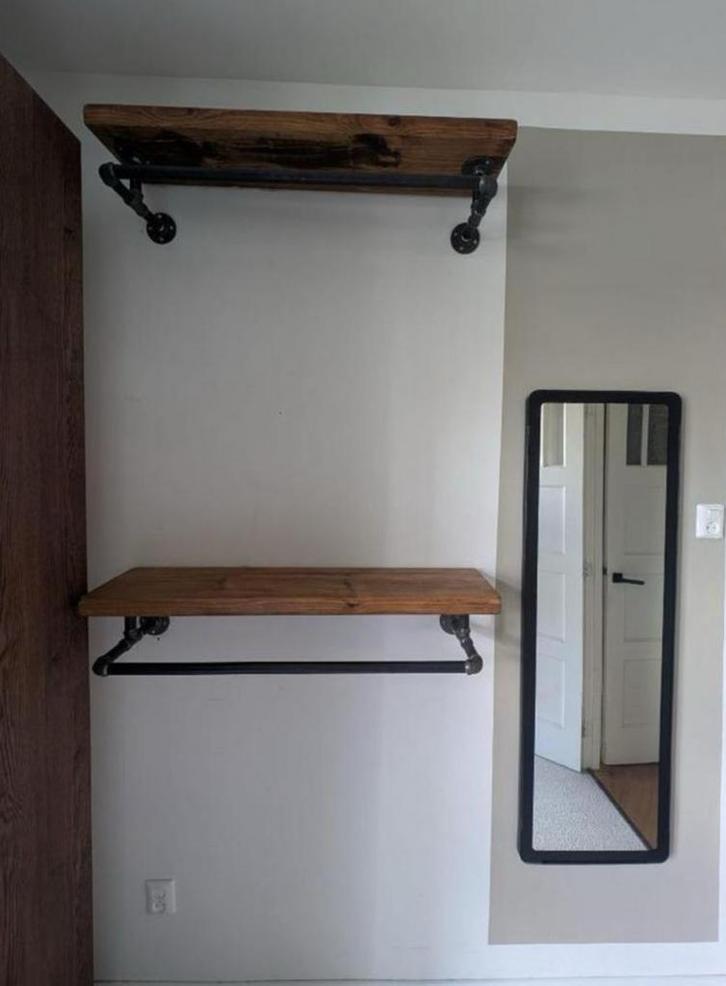 Industriële planken met kledingroede, Huis en Inrichting, Kasten | Kledingkasten, Nieuw, Minder dan 100 cm, 50 tot 100 cm, 25 tot 50 cm