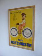 ORIGINELE POSTER IN LIJST"PNEU HUTCHINSON"UIT JAREN 20, Verzamelen, Ophalen of Verzenden, Zo goed als nieuw, Reclamebord