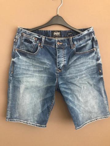 SuperDry Blauwe heren bermuda beschikbaar voor biedingen