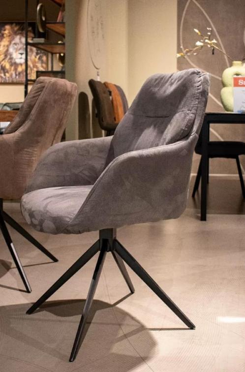 Eetkamerstoel Collin Antraciet, Huis en Inrichting, Stoelen, Nieuw, Eén, Stof, Grijs, Ophalen