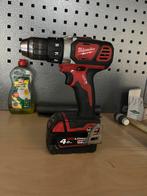 Milwaukee M18 Boormachine met Accu & Oplader, Doe-het-zelf en Verbouw, Gereedschap | Boormachines, Boormachine, Gebruikt, Variabele snelheid