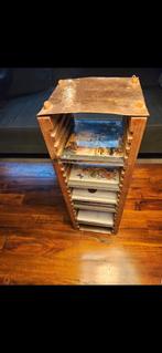 Handgemaakt cd standaart van hout en koper, Ophalen of Verzenden, Zo goed als nieuw