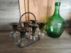 Römer Glazen Set - Groen met Standaard, Antiek en Kunst, Antiek | Glas en Kristal, Ophalen of Verzenden