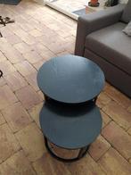 Industriële set tafeltjes, Huis en Inrichting, Ophalen, Minder dan 50 cm, 50 tot 100 cm, Rond