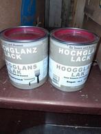 2 Blikken Hoogglans Lak - Engelsrood, Ophalen of Verzenden, Zo goed als nieuw, Lak, Minder dan 5 liter