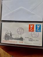 Nederlandse eerste dag envelop E 35 uit 1958., Postzegels en Munten, Postzegels | Eerstedagenveloppen, Nederland, Ophalen of Verzenden