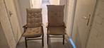Twee vintage tuinstoelen met kussens, Tuin en Terras, Ophalen