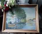 Oude Schilderij Lijst - Waterlandschap, Antiek en Kunst, Kunst | Schilderijen | Klassiek, Ophalen of Verzenden