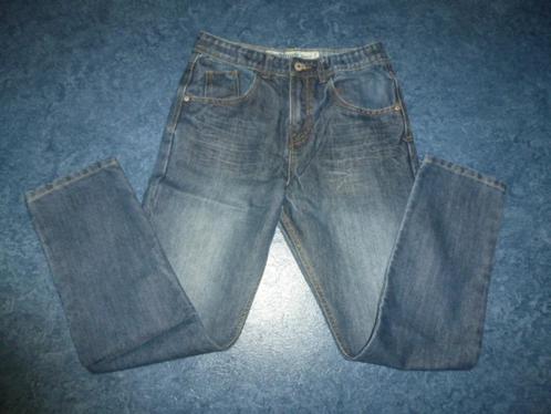 2mooie effen blauwe spijkerbroekjes met broekzakjes maat 158, Kinderen en Baby's, Kinderkleding | Maat 158, Zo goed als nieuw