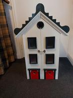 Poppenhuis groot met meubeltjes hout pop huis poppen, Ophalen
