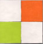 Wandtegels als zelliges in fel oranje en appelgroen, Nieuw, Minder dan 20 cm, 10 m² of meer, Wandtegels