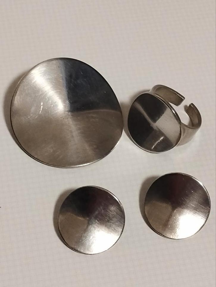 Vintage jaren 50 Jorgen Jensen (1895-1966) sieraden set, Sieraden, Tassen en Uiterlijk, Antieke sieraden, Broche, Overige materialen