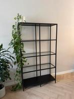 IKEA VITTSJÖ Stellingkast, zwart/glas, 100x175 cm, Ophalen, Zo goed als nieuw