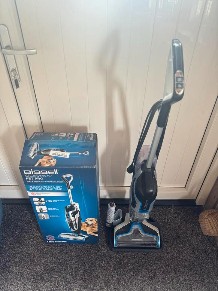 Bissell Crosswave Pet Pro - Compleet met doos!, Witgoed en Apparatuur, Stofzuigers, Zo goed als nieuw, Waterstofzuiger, Reservoir