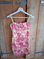 Roze Bloemen Korte Cocktailjurk Maat XS/S, Pronto Moda, Cocktailjurk, Ophalen of Verzenden, Zo goed als nieuw