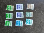 Engeland machin head met barcode leuke kavel, Postzegels en Munten, Ophalen of Verzenden, Gestempeld