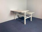 2 x Bench zit/sta bureau Voortman (elektrisch) 160 x 170 cm., Ophalen, Elektrisch, Gebruikt, Stabureau