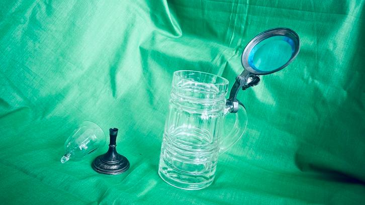 Oude Drinkglazen - Bierpul en Likeurglaasje, Antiek en Kunst, Antiek | Glas en Kristal, Ophalen of Verzenden