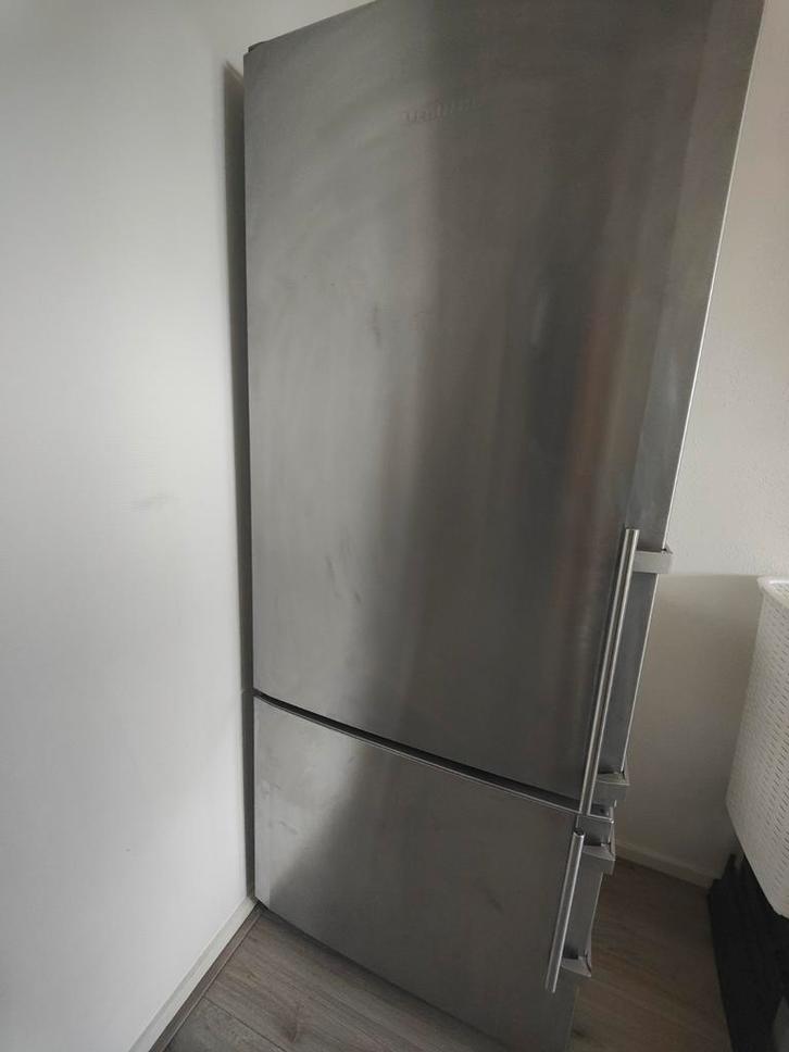 Liebherr Koelkast met Vriesvak - RVS, Witgoed en Apparatuur, Koelkasten en IJskasten, Gebruikt, Met vriesvak, 200 liter of meer