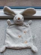 Knuffeldoek konijn merk Nicotoy met goudkleurig borduursel, Kinderen en Baby's, Speelgoed | Knuffels en Pluche, Ophalen of Verzenden