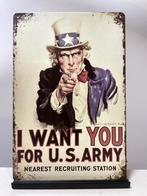 I WANT YOU wandbord (Old Look), Verzamelen, Militaria | Algemeen, Ophalen of Verzenden, Landmacht, Amerika, Overige typen