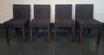 Set van 4 gestoffeerde eetkamerstoelen, Hout, Gebruikt, Ophalen of Verzenden, Vier