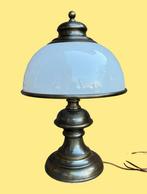 Art Nouveau TAFELLAMP (groot / 1970-1980), Huis en Inrichting, Lampen | Tafellampen, Ophalen of Verzenden, Zo goed als nieuw, Glas