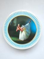 Groot vintage 50s 60s blik blikje ballerina wit blauw retro, Ophalen, Gebruikt, Koek(jes)