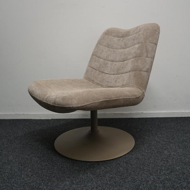 Zuiver Design Fauteuil Type Bubba | Beige | Design Stoel, Huis en Inrichting, Fauteuils, Zo goed als nieuw, Metaal, Stof, 50 tot 75 cm