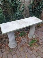 Tuin sidetable met marmer blad., Ophalen, Rechthoekig