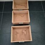 3 laden,opbergkastjes,hout,31,5x25x11,5 cm,handvat,bakje, Ophalen of Verzenden, Zo goed als nieuw