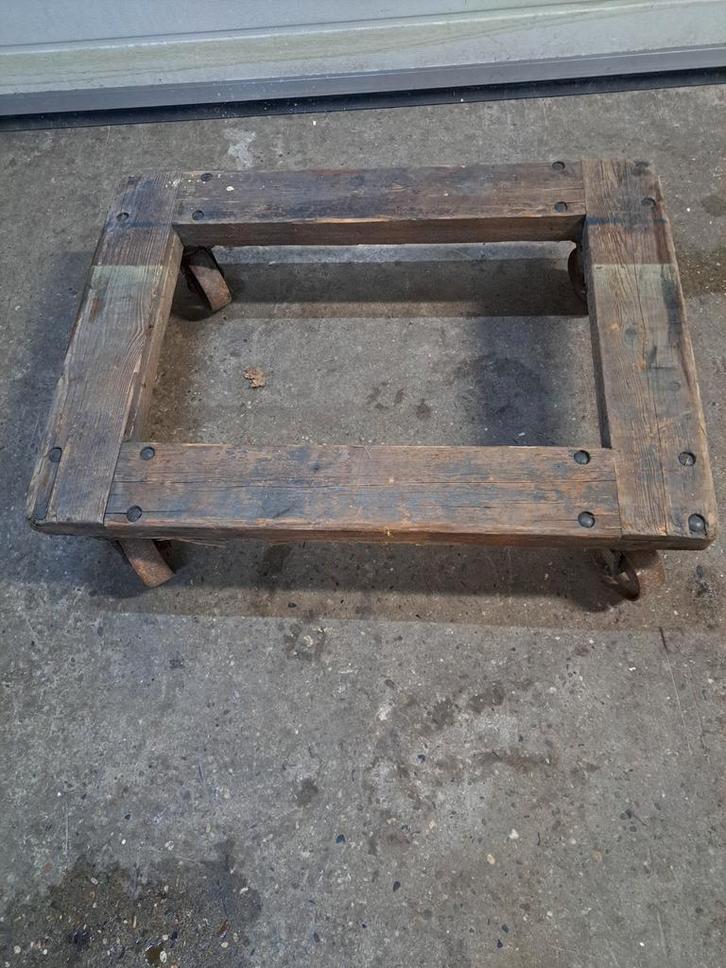 2x Zware Lastdragers / Machinetransporters, Antiek en Kunst, Antiek | Overige Antiek, Ophalen