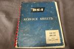 BSA models M20 M21 500cc 600cc SV service sheets, Motoren, Handleidingen en Instructieboekjes, Ophalen of Verzenden, Overige merken