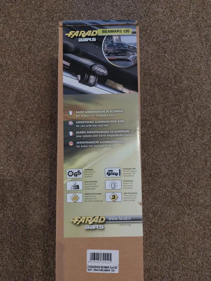 Dakdragers Farad Beamar 3 120, Auto diversen, Dakdragers, Zo goed als nieuw, Ophalen
