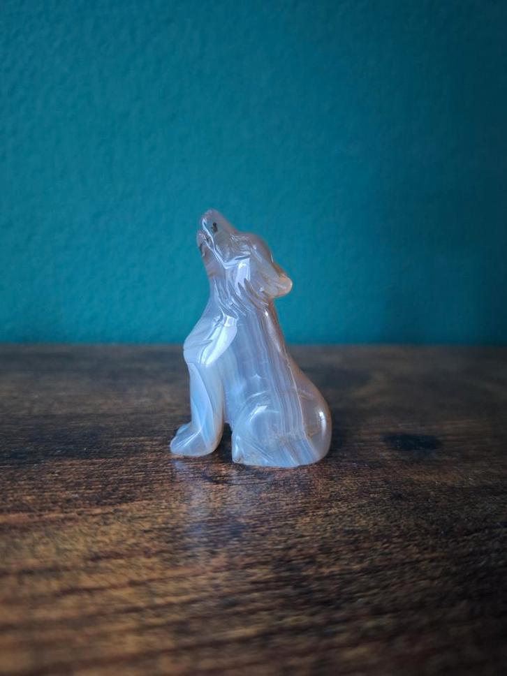 Wolf / hond agaat, Verzamelen, Mineralen en Fossielen, Verzenden
