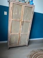 Webbing Kast met Rotan Deuren 140x70x40, Ophalen, Gebruikt, Bohemian stijl, 100 tot 150 cm