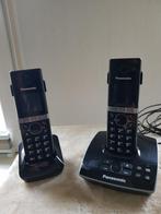 Panasonic dect telefoons incl. antwoordapparaat/basisstation, Gebruikt, Stralingsarm, 2 handsets, Ophalen