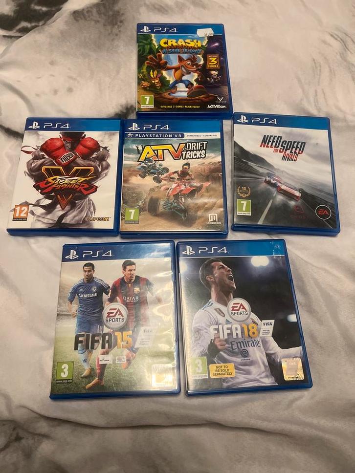 PS4 Spellen Pakket - 6 Stuks, Spelcomputers en Games, Games | Overige, Zo goed als nieuw, Avontuur en Actie, 2 spelers, Vanaf 7 jaar