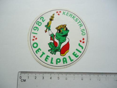 sticker oud Oetelpaleis 1982 oeteldonk hertogenbosch kerkstr, Verzamelen, Stickers, Zo goed als nieuw, Bedrijf of Vereniging, Verzenden