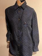 Louis Vuitton blouse 100% zijde XS monogram origineel zgan, B, Blauw, G, Ophalen of Verzenden