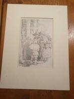 Tekening Erzsébet Tóth naar Rembrandt bedelaarsfamile, Ophalen