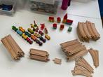 Houten Treinbaan met Accessoires, Ophalen of Verzenden, Gebruikt