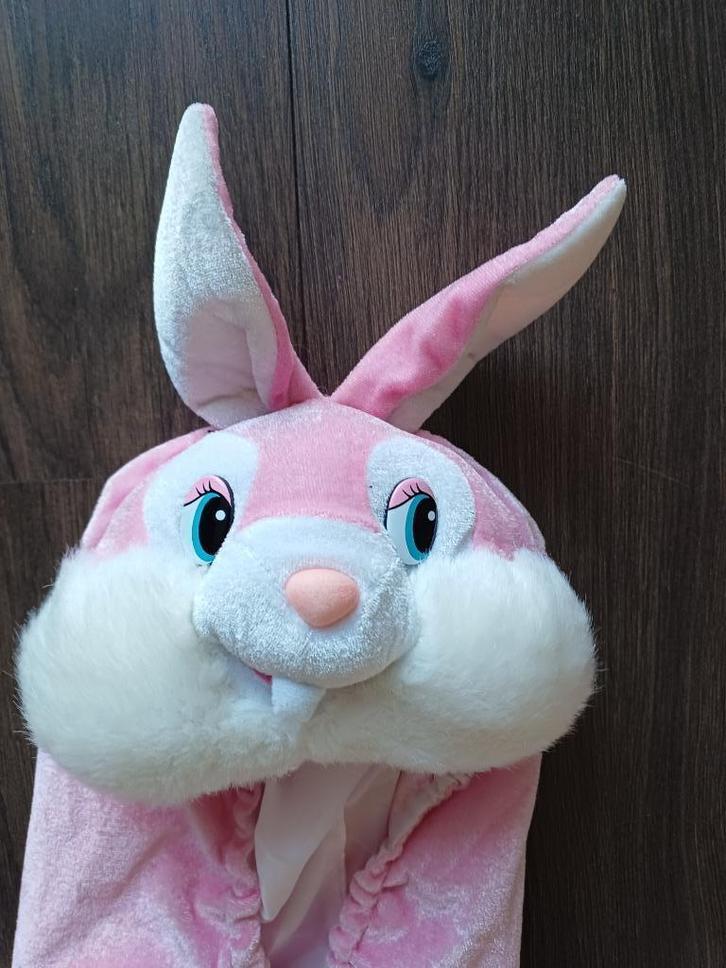 Onesie haas, paashaas, Kinderen en Baby's, Carnavalskleding en Verkleedspullen, Zo goed als nieuw, Meisje, 110 t/m 116, Ophalen of Verzenden