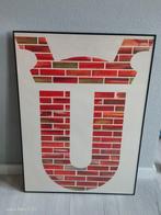 Origineel oud Jaarbeurs Utrecht affiche baksteenmotief, Ophalen